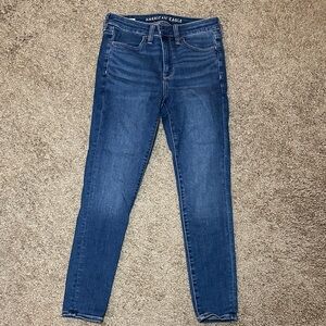 American Eagle Outfitters Women's Dark Blue Skinny Jeans